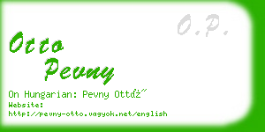 otto pevny business card